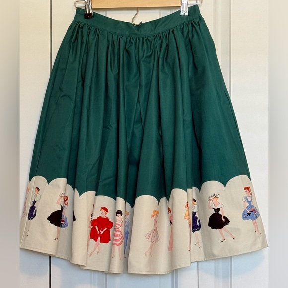 Unique Vintage Dresses & Skirts - Barbie Unique Vintage X Green A-Line Skirt